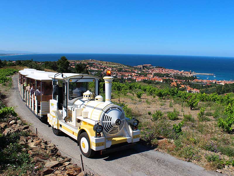 Balade sur collioure avec un petit train